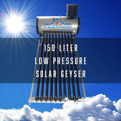 SA Solar 100 Liter Low Pressure Solar Geyser